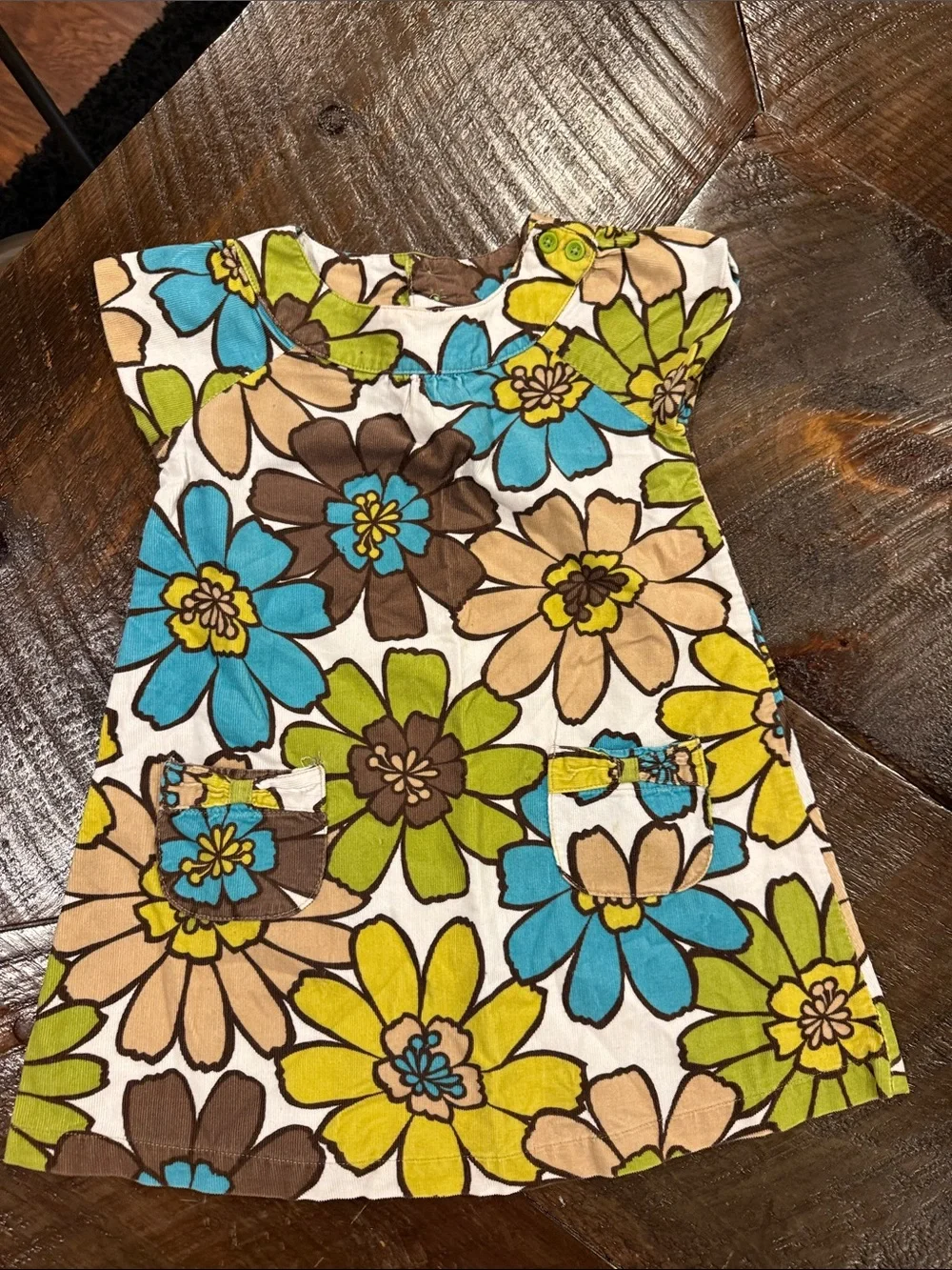 Carter's Floral A-Line corduroy Dress